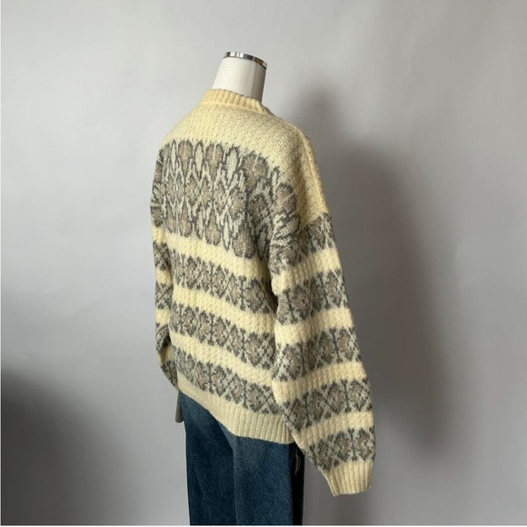 Vintage Ice Knit 100% Wool Oversized Nordic Pattern Knit size XL. - Picture 11 of 12